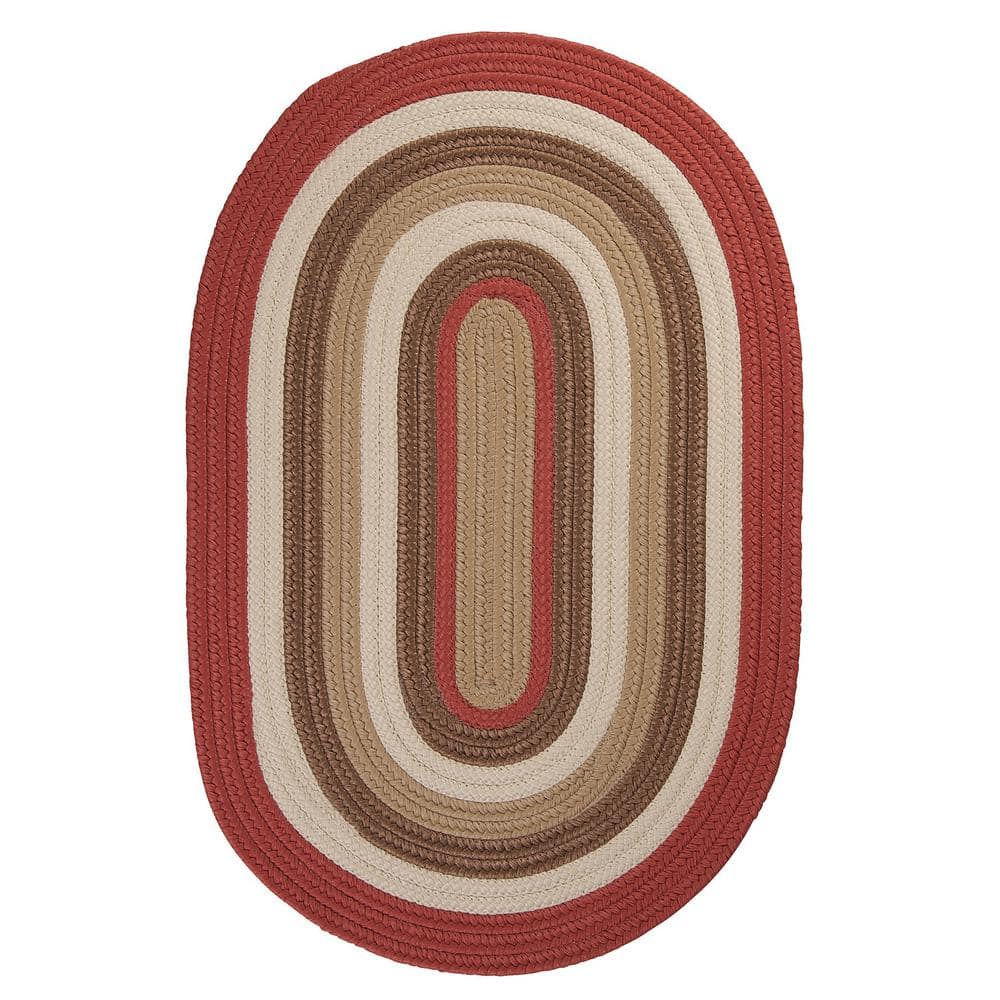 Frontier Red 4 ft. x 6 ft. Oval Braided Area Rug price history on PriceWatchPro
