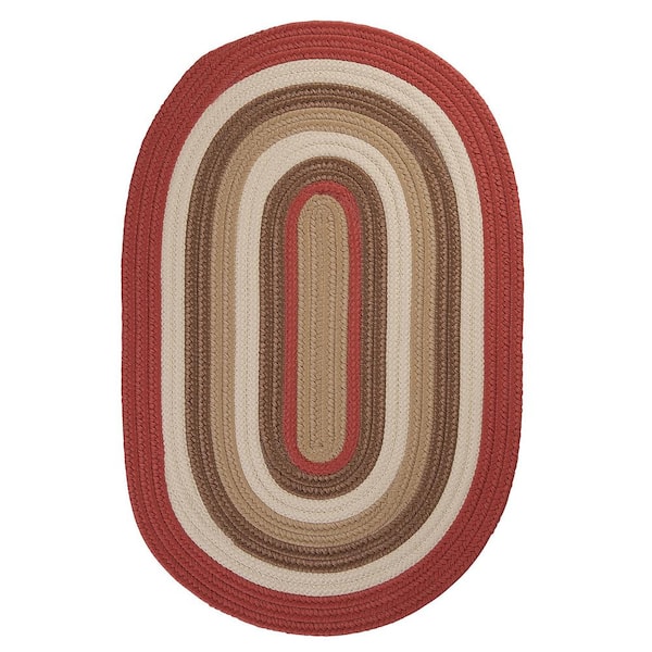 Home Decorators Collection Frontier Red 8 ft. x 11 ft. Oval Braided Area Rug