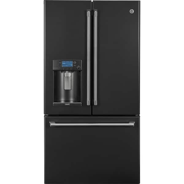 Cafe 22.2 cu. ft. Smart French-Door Refrigerator with Keurig K-Cup in Black Slate, Counter Depth and Fingerprint Resistant