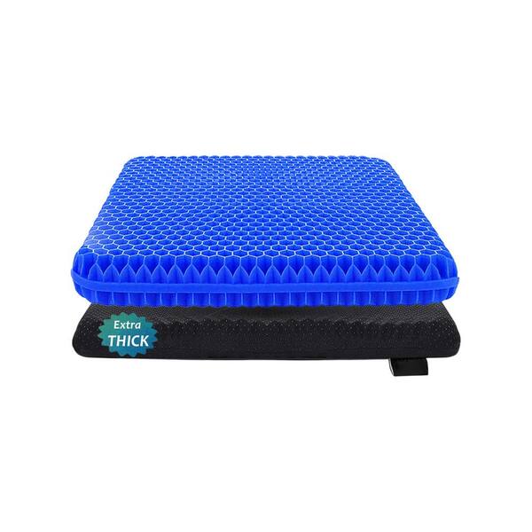 Blue Extra Thick Gel Seat Cushion for Office Chair, Wheelchair