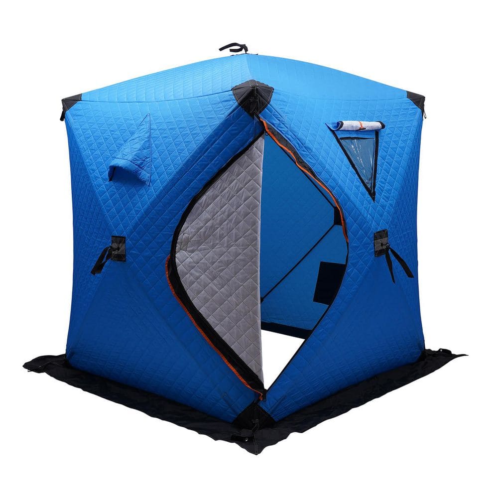 57 in. x 57 in. x 65 in. 2-Person Blue Portable Ice Fishing Tent Portable Ice Fishing Shelter with Carrying Bag price history on PriceWatchPro