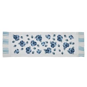 Finders Keepers 12 in. W x 36 in. L Blue Floral PET Table Runner