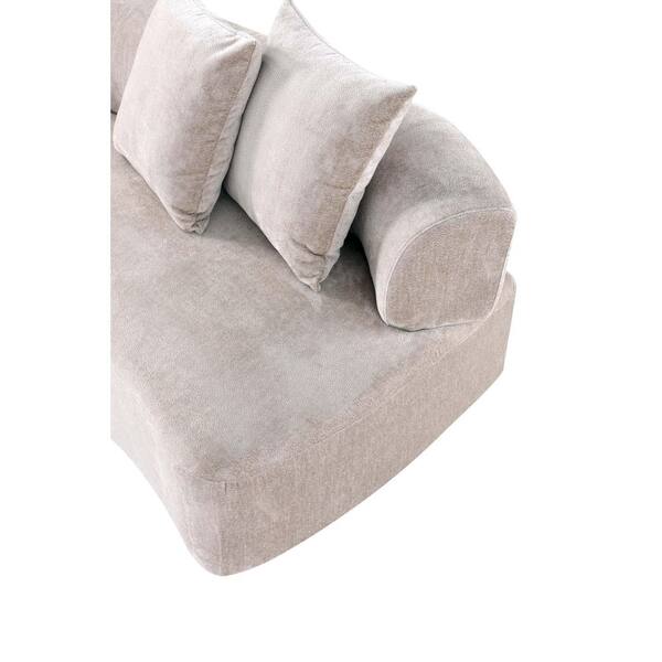 Manhattan Comfort Verandah 2-Piece Mid-Century Modern Beige