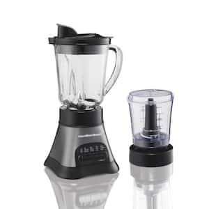 Wave Crusher 40 oz. Jar, Single Speed Multi-Function Grey Blender with Chopping Feature