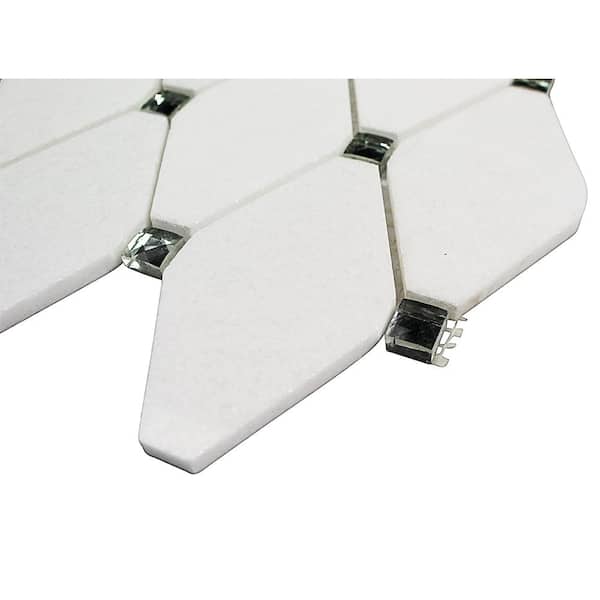 Ivy Hill Tile Mirage Lozenge Thassos 11.25 in. x 10.5 in. x
