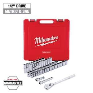 1/2 in. Drive SAE/Metric Ratchet and Socket Mechanics Tool Set (47-Piece)