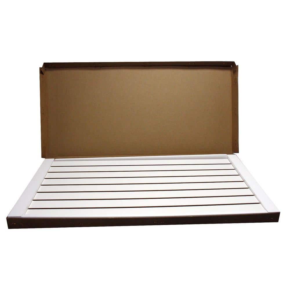 2 ft. x 4 ft. White Slatwall Easy Panel (2-Piece per Box) - 1