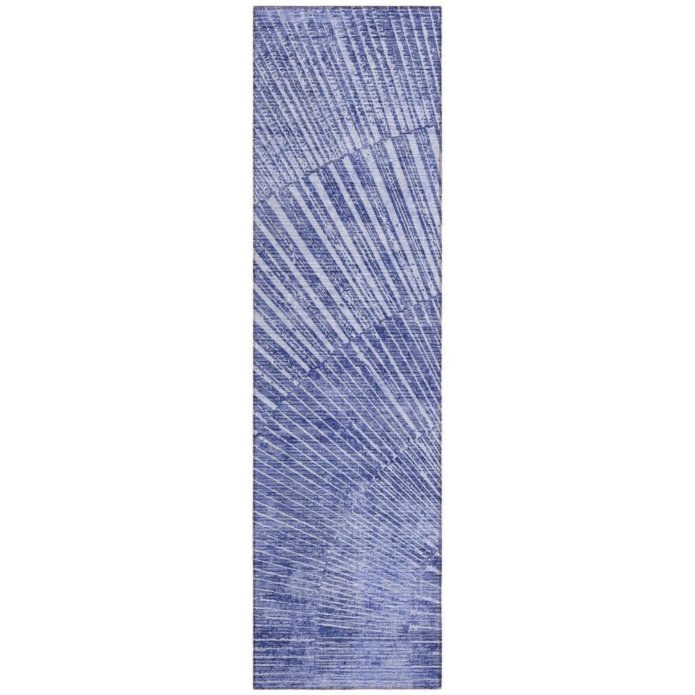 Navy Blue 2 ft. x 8 ft. Woven Abstract Runner Indoor/Outdoor Area Rug price history on PriceWatchPro