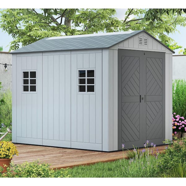 Yardgrace 50 sq 6x9 ft. Outdoor Resin Storage Shed, Weatherproof