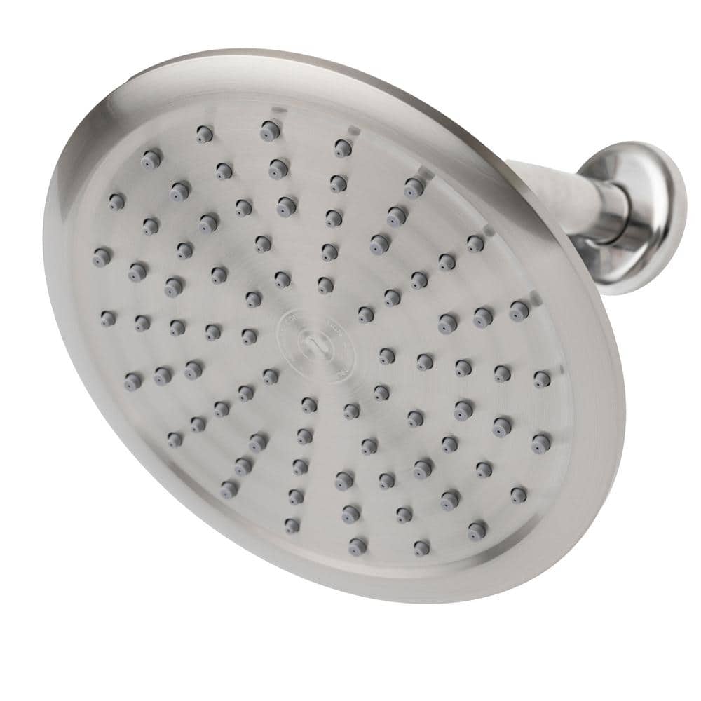 Brushed Nickel 8-Inch Round Rain Shower Head