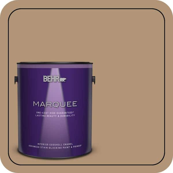 BEHR MARQUEE 1 gal. #290F-4 Cliff Rock Eggshell Enamel Interior Paint & Primer