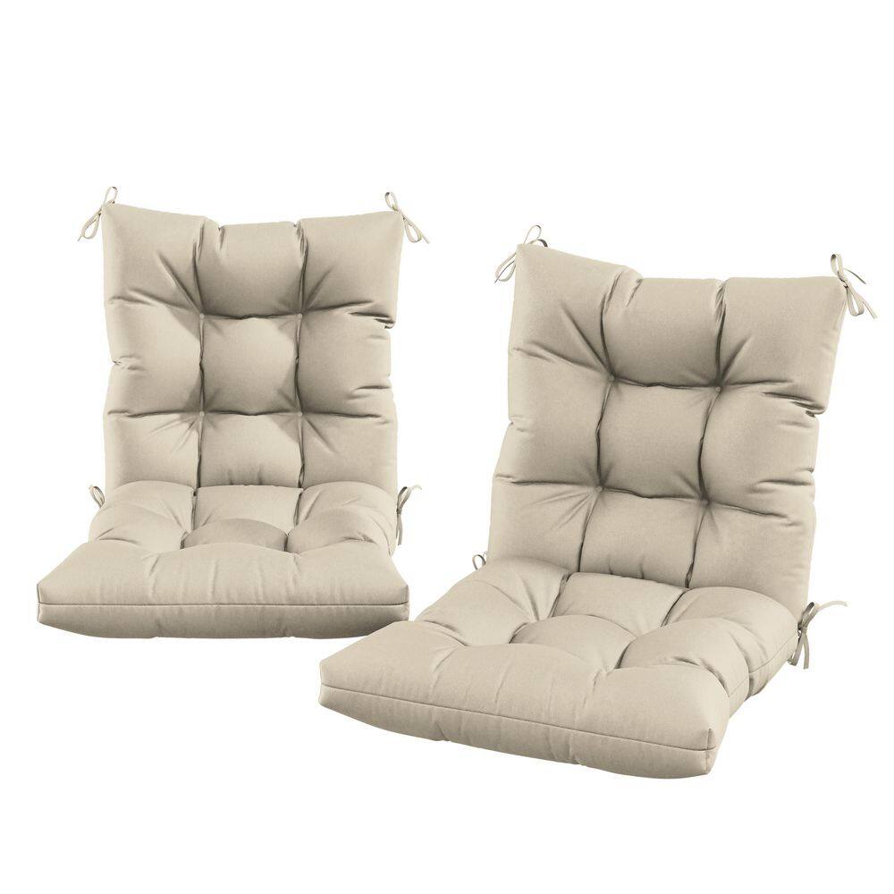 48 x 24 x 6 in. Outdoor Tufted Dining and Rocking Chair Cushion, Waterproof Replacement Seat, Cream (2-Pack) price history on PriceWatchPro
