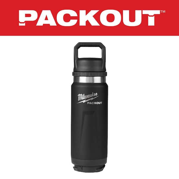 PACKOUT Black 24 oz. Insulated Bottle W/Chug Lid