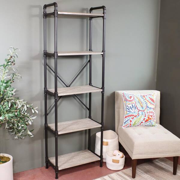 Sunnydaze 3 Shelf Industrial Style Pipe Frame Wall-mounted