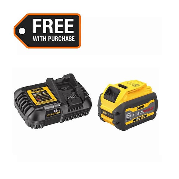 FLEXVOLT 20V/60V MAX Lithium-Ion 6.0Ah Battery Pack with 6 Amp Output Charger