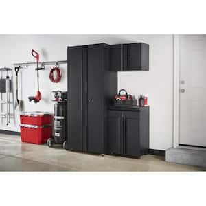 3-Piece Regular Duty Welded Steel Garage Storage System in Black