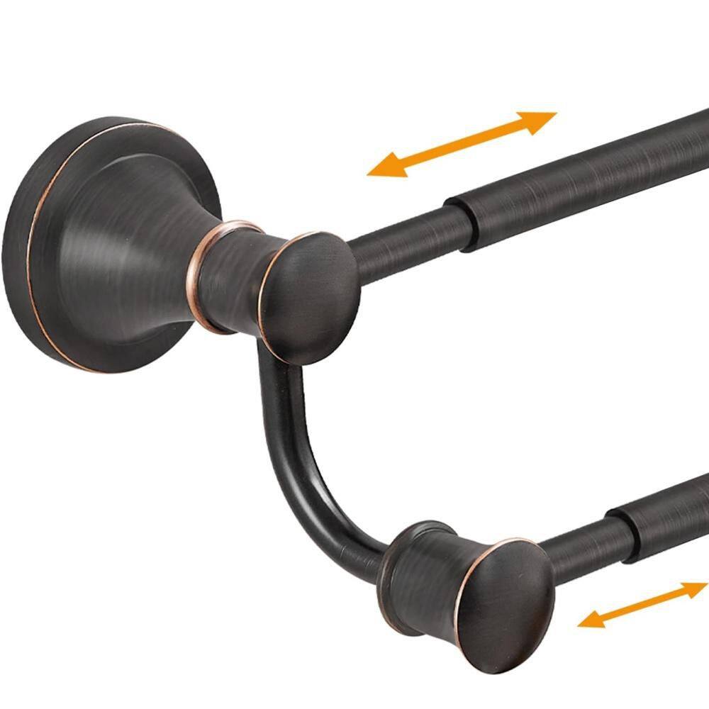 Adjustable Retractable 15-27 in. Stainless Steel Bathroom Towel Bar, Double Towel Bar Rod Hanger, Oil Rubbed Bronze price history on PriceWatchPro