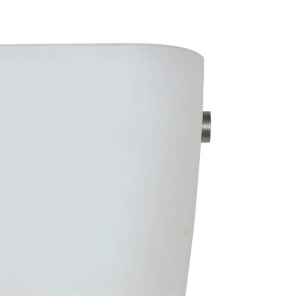 Elementary Opal White Glass & Brushed Steel Dimmable Sconce