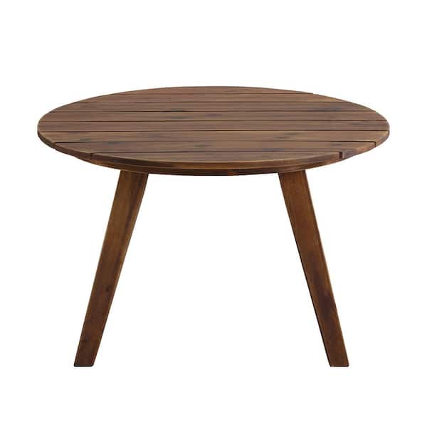 Welwick Designs 30 In Dark Brown Round, Round Outdoor Coffee Table Uk