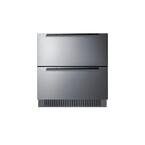 5.42 cu. ft. Under Counter Double Drawer Refrigerator in Stainless Steel ADA Compliant
