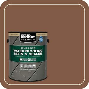 1 gal. #SC-110 Chestnut Solid Color Waterproofing Exterior Wood Stain and Sealer