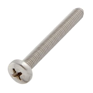 M5-0.8x40mm Stainless Steel Pan Head Phillips Drive Machine Screw 2-Pieces