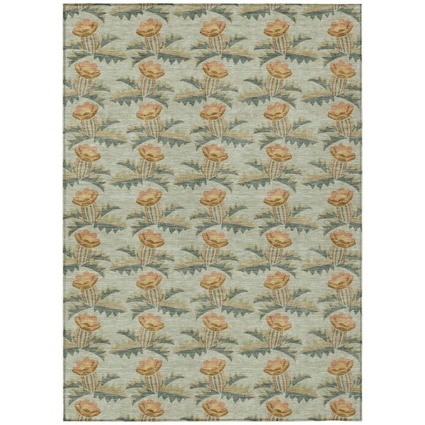 Chantille Machine Washable Indoor/Outdoor Abstract ACN2684 Celery 10 ft. x 14 ft. Area Rug