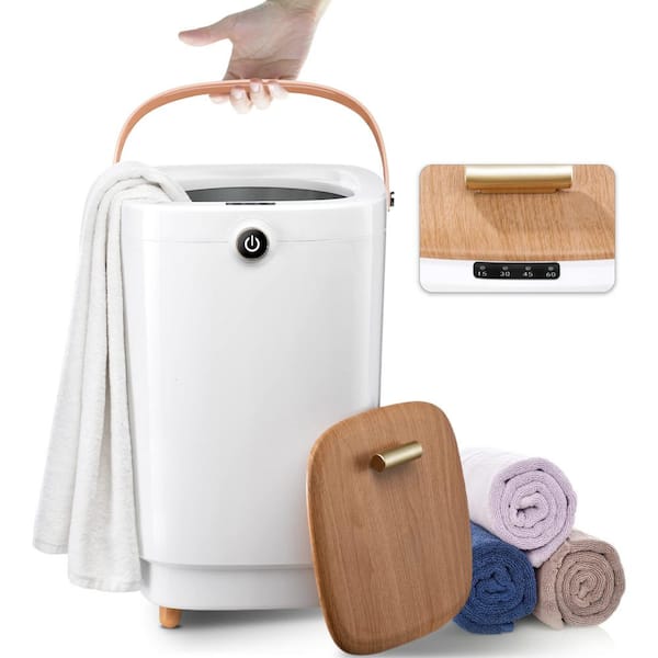 Unbranded Luxury Large Towel Hot Warmer Bucket with Auto Shut Off-Fits Up to 2-Oversized Towels in Yellow