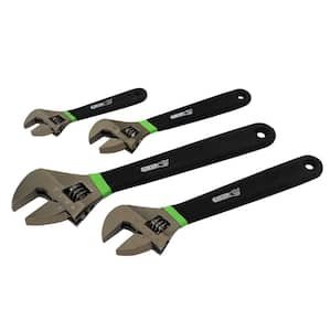 Chrome Plated Adjustable Wrench Set (4-Piece)