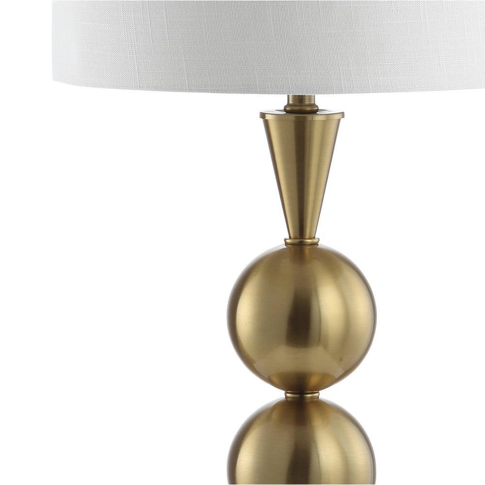 Mackenzie 33" Gold Metal Table Lamp with White Shade