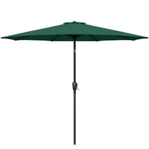 9 ft. Deluxe Market Yard Patio Umbrella with Push Button Tilt/Crank, Green