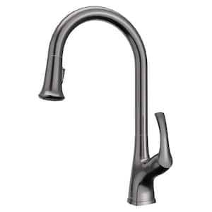 Chantilly Single Handle Touchless Pull-Down Sprayer Kitchen Faucet in Gunmetal Grey