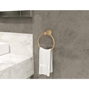 Dia Wall-Mounted Hand Towel Ring in Brushed Bronze
