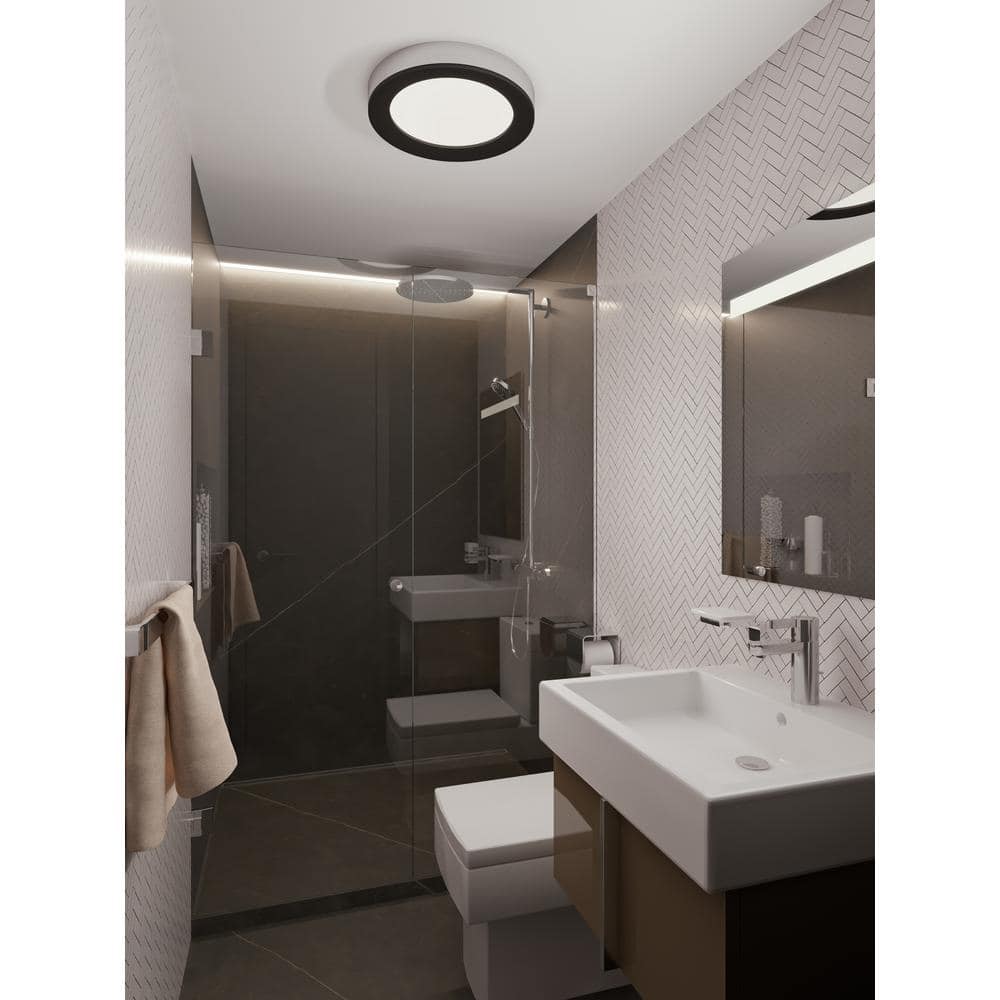 Alta 12" Chrome Glass LED Indoor/Outdoor Flush Mount
