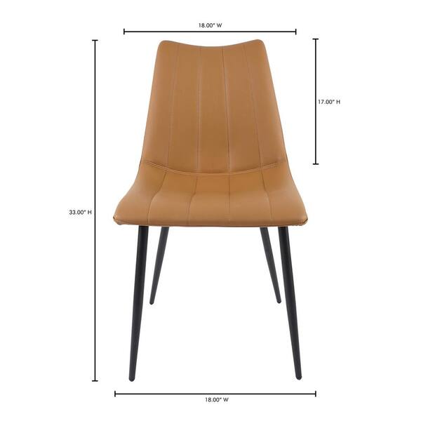 NADAAL STUDIOS Florian Tan Dining Chair, Vegan Leather NADAAL STUDIOS Florian Tan Dining Chair, Vegan Leather