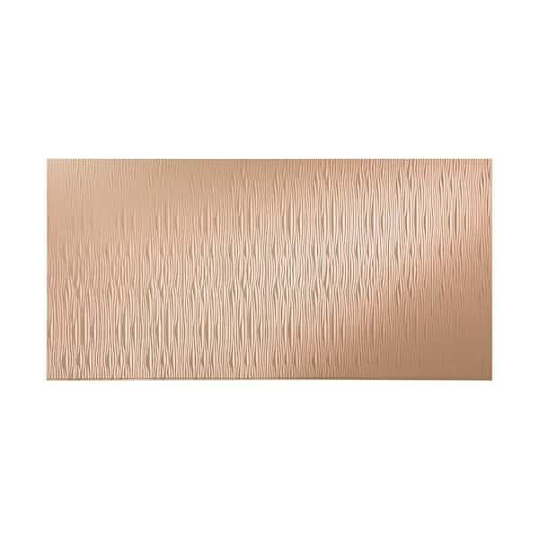 Fasade Waves Vertical 96 in. x 48 in. Decorative Wall Panel in Bisque
