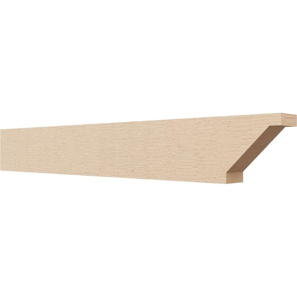 Ekena Millwork 2-in. x 4-in. x 28-in. Burlington Woodgrain, Primed Tan Timberthane Polyurethane Rafter Tail Brace