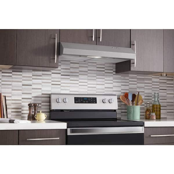 30 in. Under Cabinet Range Hood with LED Light in Stainless Steel