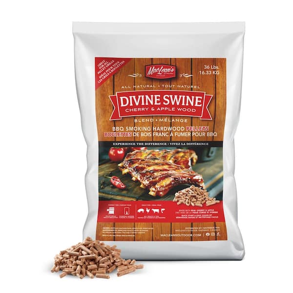 Maclean's OUTDOOR 36 lbs. Divine Swine Fruitwood All-Natural Hardwood Pellets for Grilling or Smoking
