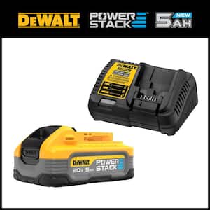 POWERSTACK 20V Lithium-Ion Battery Starter Kit with 5.0Ah Battery and Charger