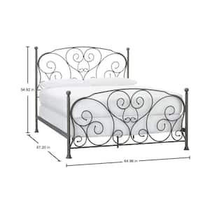 Dayport Oil Rubbed Bronze Metal Queen Scroll Bed (65 in W. X 54.92 in H.)
