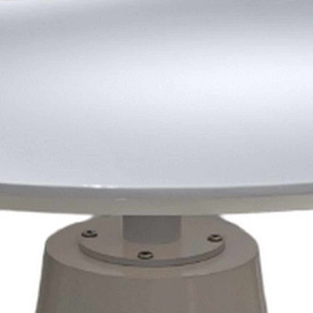 Nasa 36 Inch White Lacquer Round Extendable Dining Table