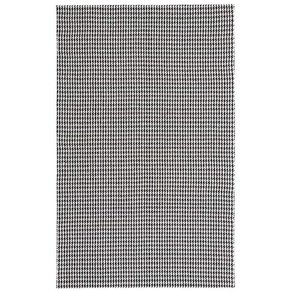Marbella Black/Ivory 8 ft. x 10 ft. Houndstooth Area Rug