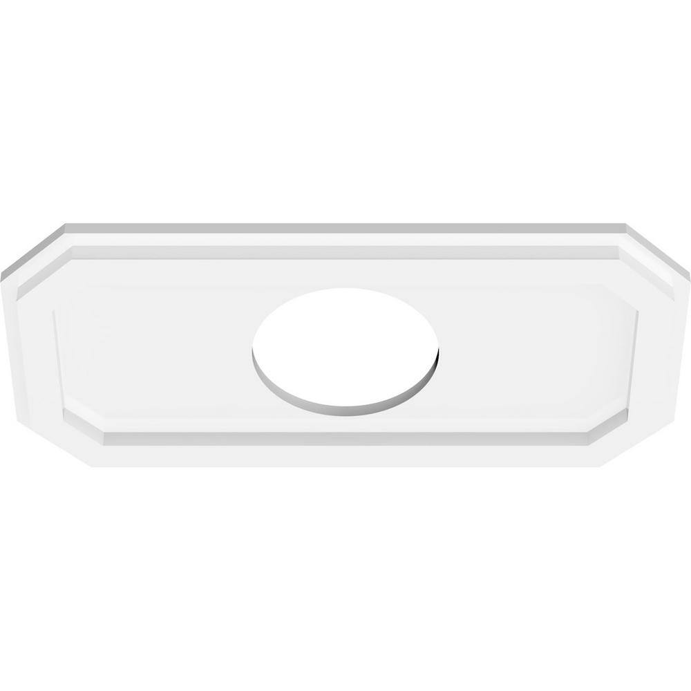 18" White PVC Rectangular Ceiling Medallion