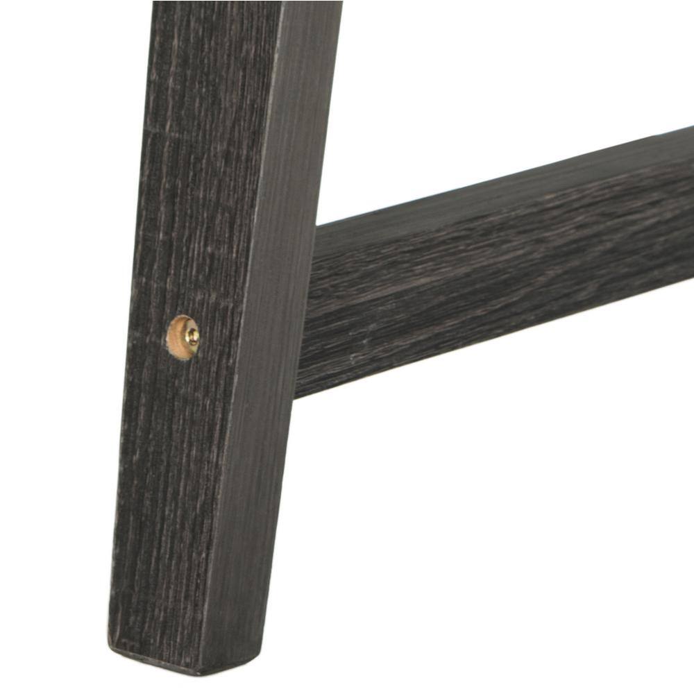 Transitional 35'' Round Wood Coffee Table in Gray/Brown