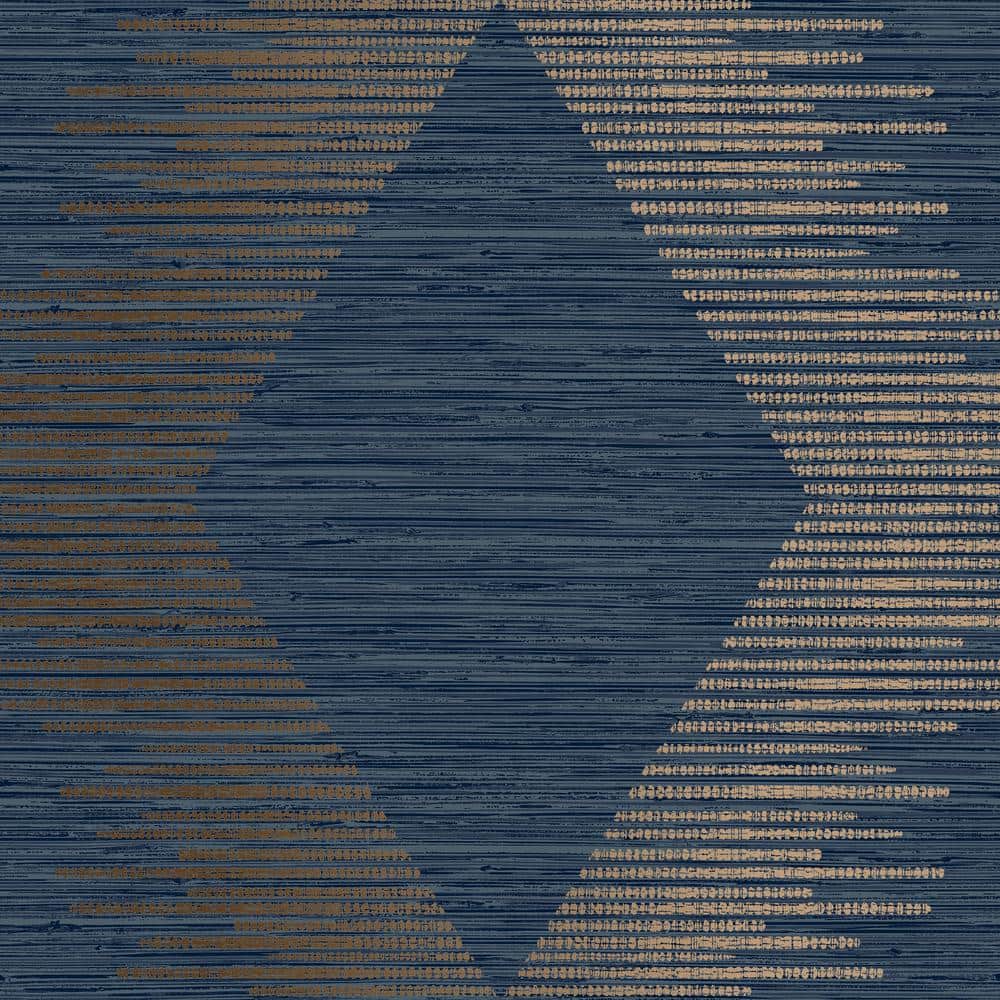 Superfresco Easy Serenity Geo Navy and Cooper Removable Wallpaper