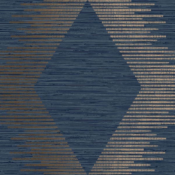 Superfresco Easy Serenity Geo Navy and Cooper Removable Wallpaper Sample
