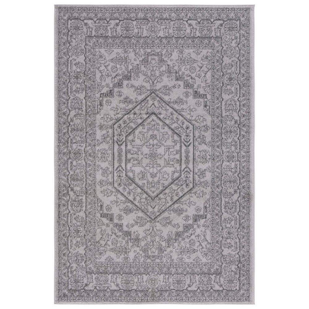 Adirondack Light Gray/Dark Gray 4 ft. x 6 ft. Border Medallion Area Rug price history on PriceWatchPro