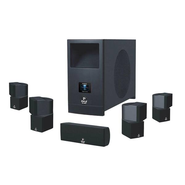 Pyle 5.1 Home Theater System with Active Subwoofer and Five Satellite Speakers