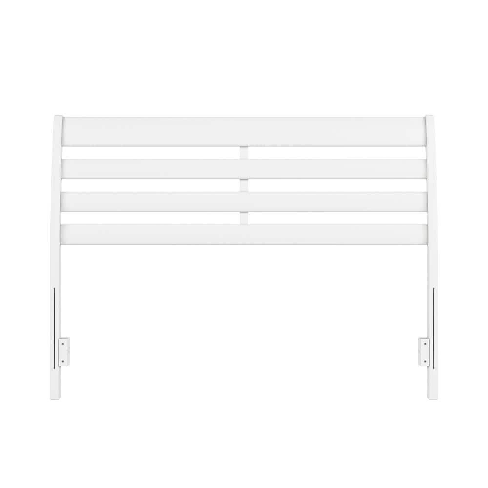 Savannah White Solid Wood Twin Headboard with USB Charger